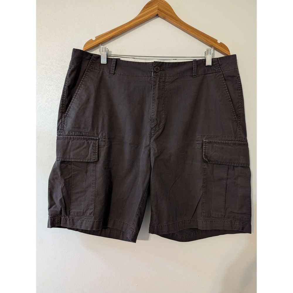 Lincs David Chu Mens Cargo Short Size 38 Dark Brown 100% Cotton Utility 9 Inseam